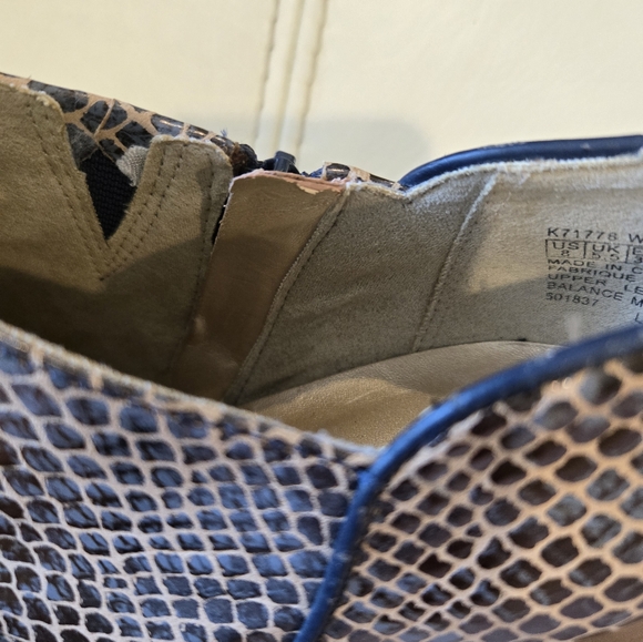 ROCKPORT Womens Boots Presia Snakeskin Booties Shooties Comfort Heels Size 8 - Picture 10 of 11